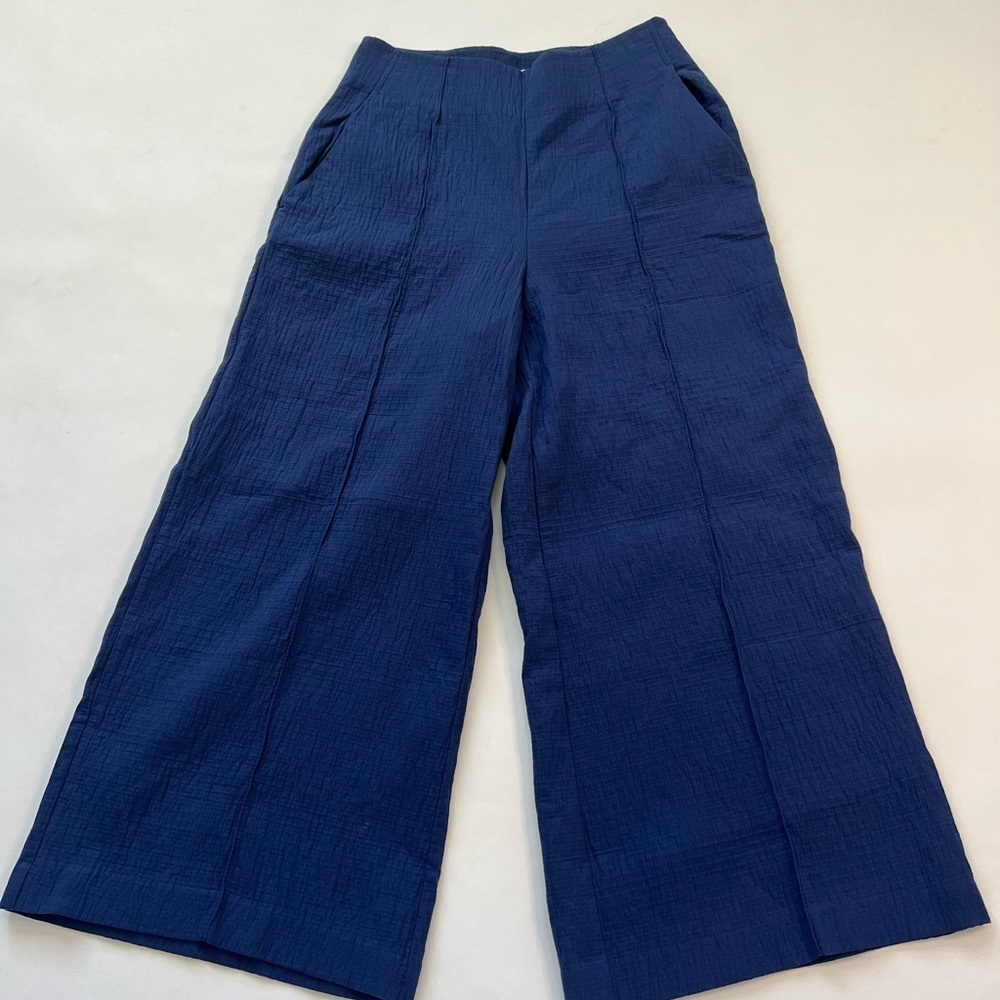 Maeve Navy Wide Leg Pants